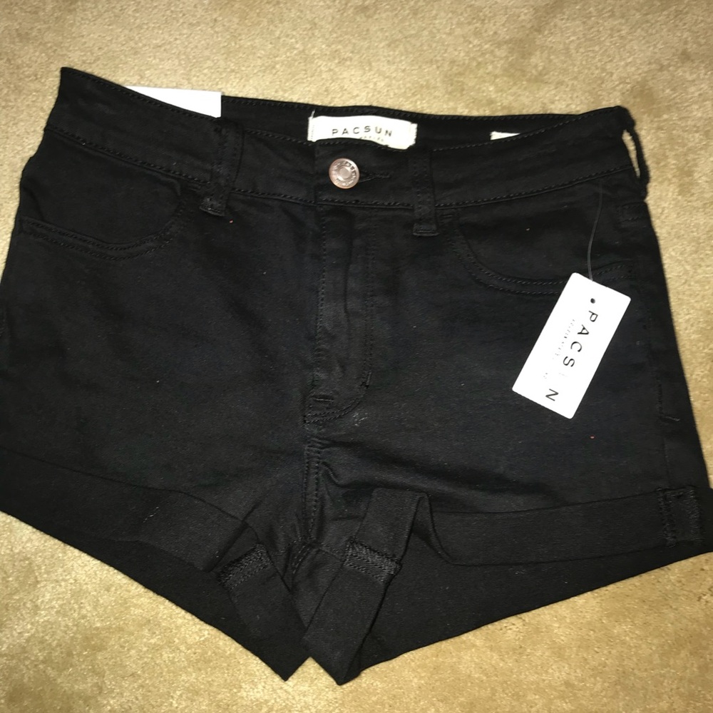 PacSun Black High Rise Super Strech Short Shorts